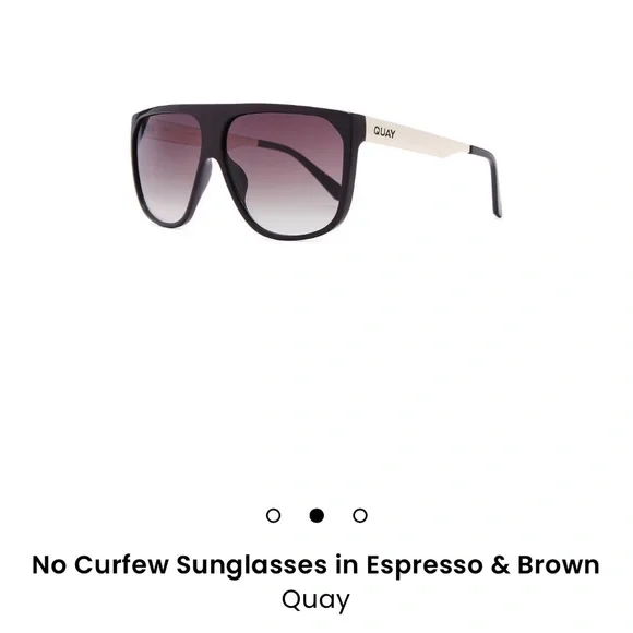 New, Quay Women's No Curfew Oversized Shield Sunglasses (espresso/brown) $85